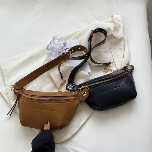 Bolsa - Pochete de Couro Transversal de Luxo