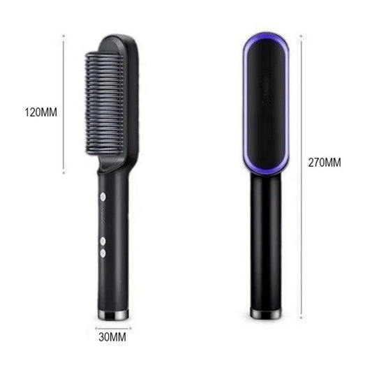 Escova Alisadora Anion Hair Pro 3 em 1 | Secador, Chapinha e Modelador de Cachos - Bivolt