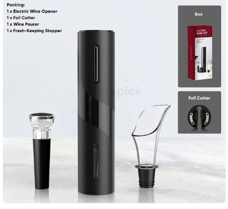 Kit Abridor de Vinho | Elétrico e Moderno