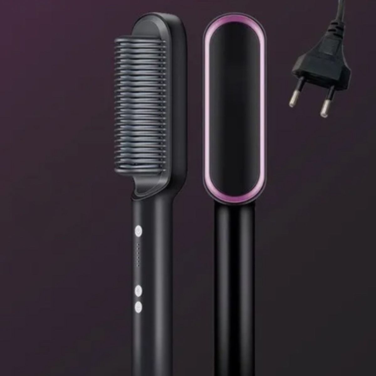 Escova Alisadora Anion Hair Pro 3 em 1 | Secador, Chapinha e Modelador de Cachos - Bivolt