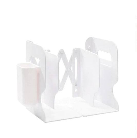 Suporte Retrátil de Livros para Estante decorativo.