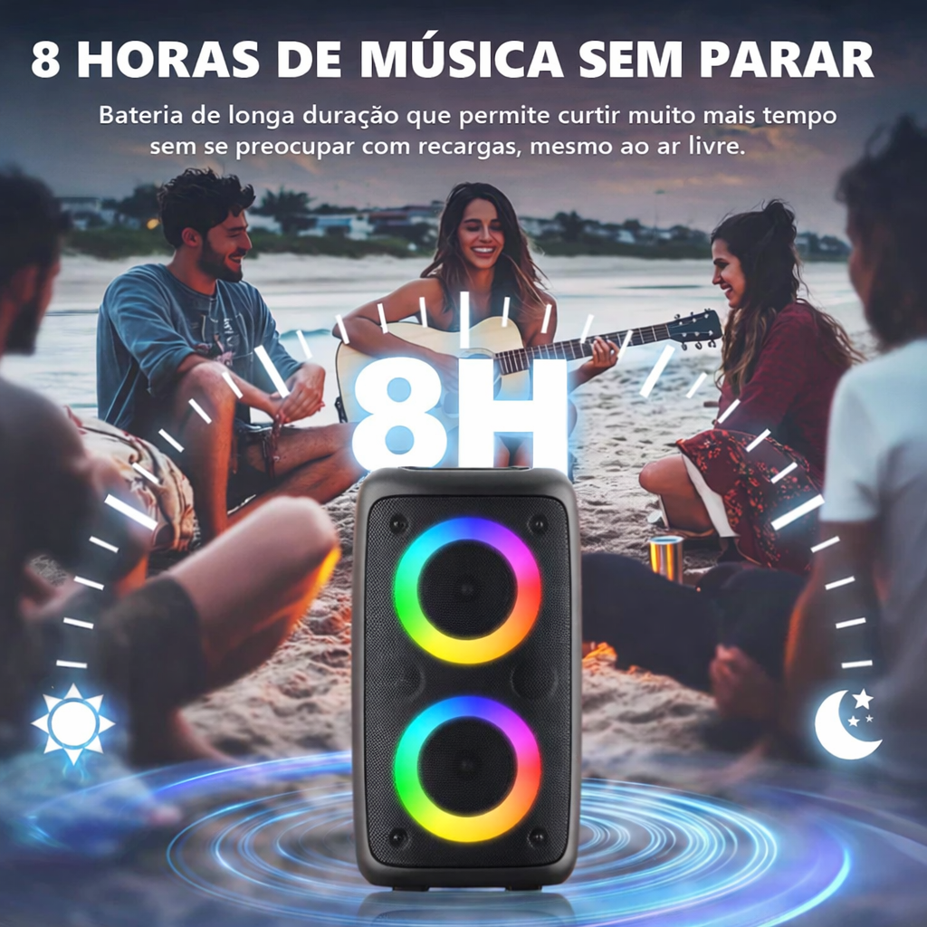 Caixa de som portatil 8h de musica sem parar shop urbi
