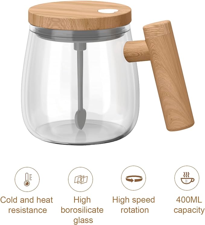 Caneca de Café Portátil Auto Agitação 400ml | Casa & Utilidades