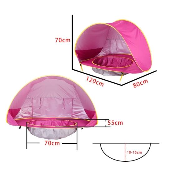 Tenda portátil Piscininha e Diversão para bebê com Proteção UV