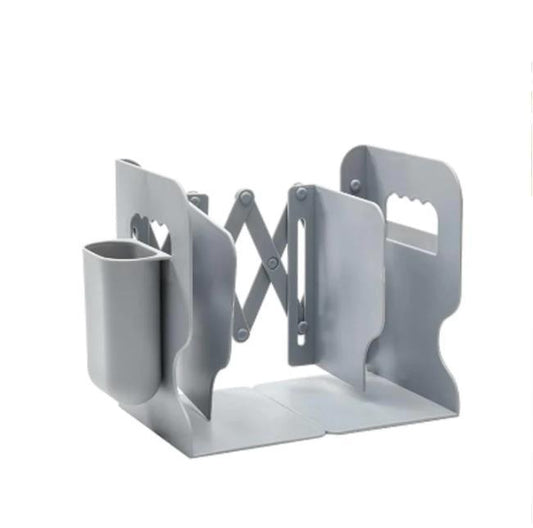 Suporte Retrátil de Livros para Estante decorativo.