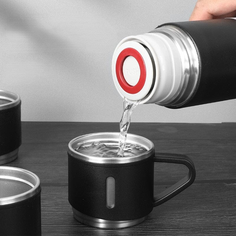 Kit Garrafa Térmica e Xícaras Karaman