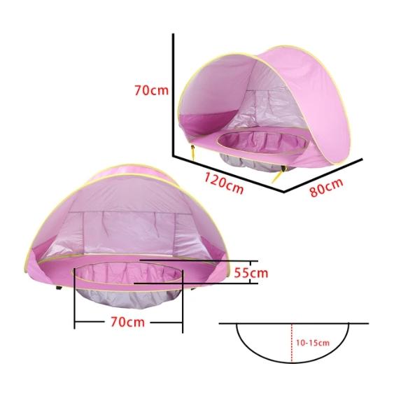 Tenda portátil Piscininha e Diversão para bebê com Proteção UV