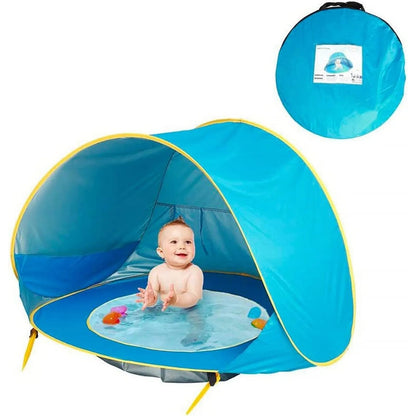 Tenda portátil Piscininha e Diversão para bebê com Proteção UV
