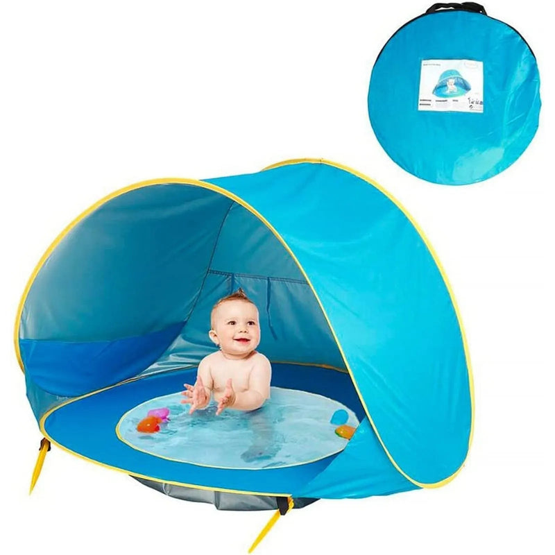 Tenda portátil Piscininha e Diversão para bebê com Proteção UV