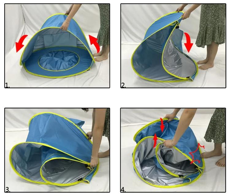 Tenda portátil Piscininha e Diversão para bebê com Proteção UV