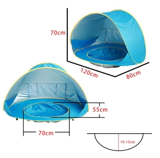 Tenda portátil Piscininha e Diversão para bebê com Proteção UV