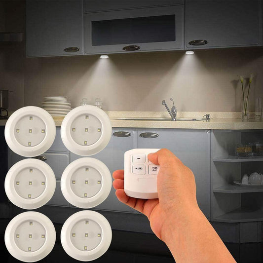 Lâmpada Spot LED Sem Fio Com Controle Remoto | Kit MagiLight