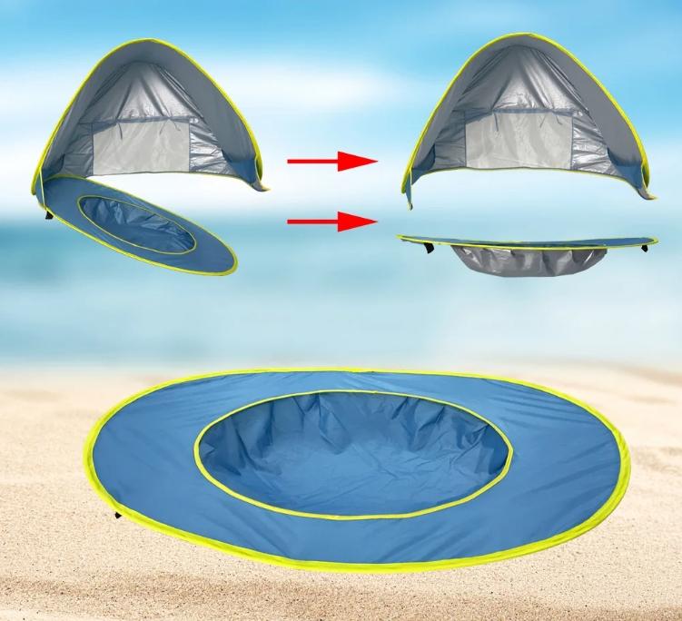Tenda portátil Piscininha e Diversão para bebê com Proteção UV
