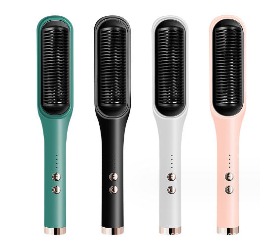 Escova Alisadora Anion Hair Pro 3 em 1 | Secador, Chapinha e Modelador de Cachos - Bivolt