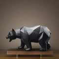 Escultura Decorativa Urso Geométrica em Resina
